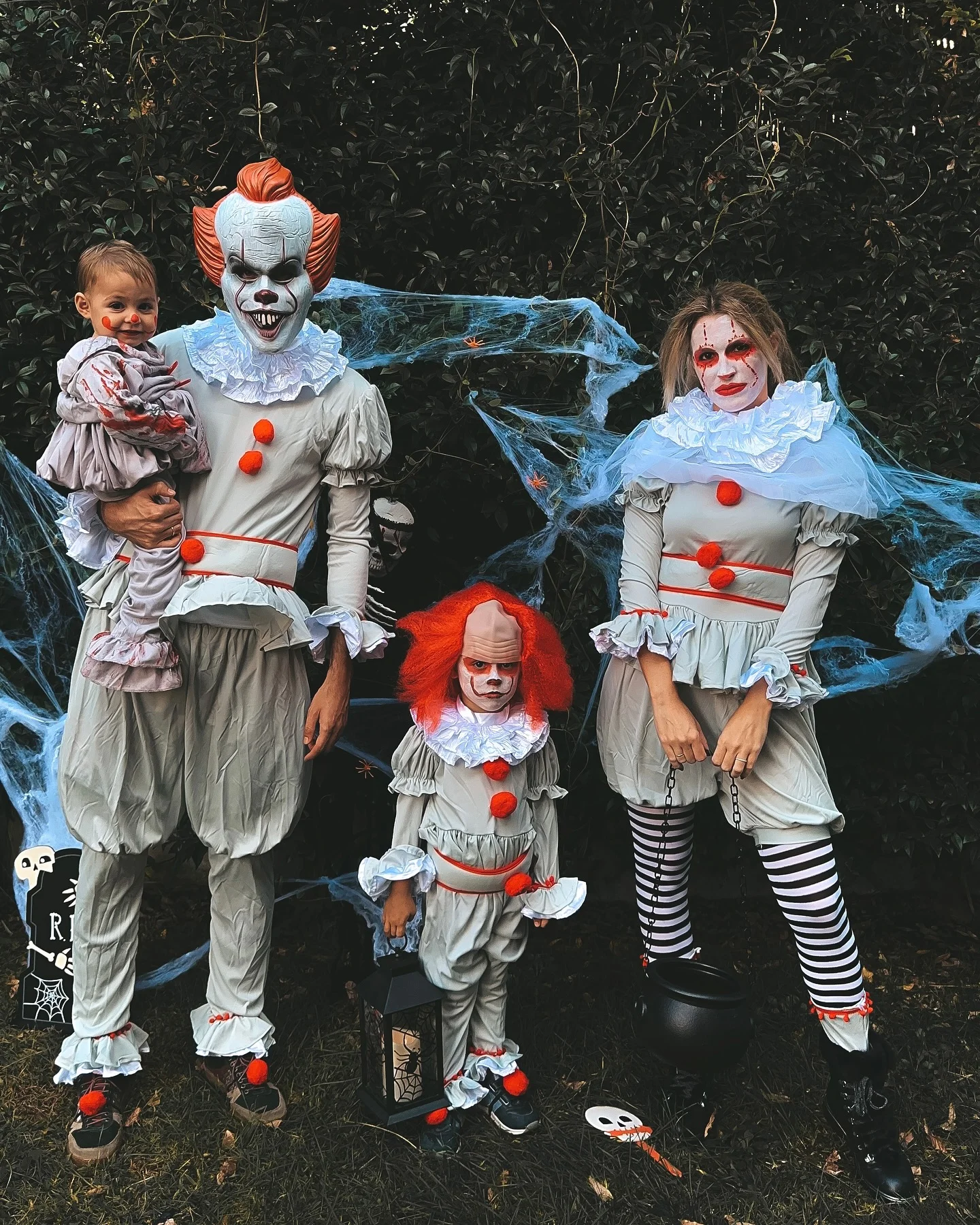 best halloween costume ideas 2026 Classic Family Clown Ensemble