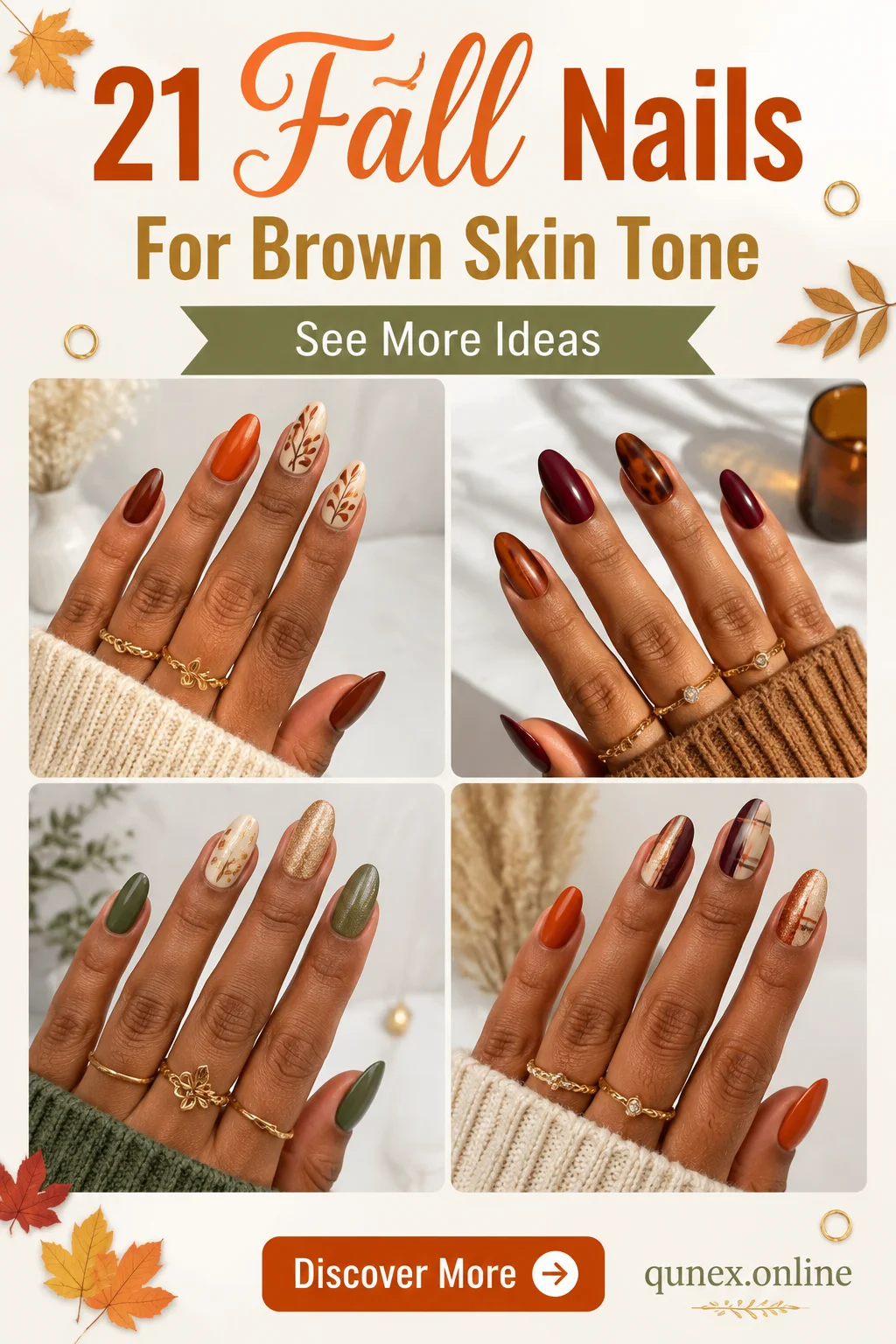 21 Fall Nails For Brown Skin Tone: 2026 Ideas, Colors & Trends