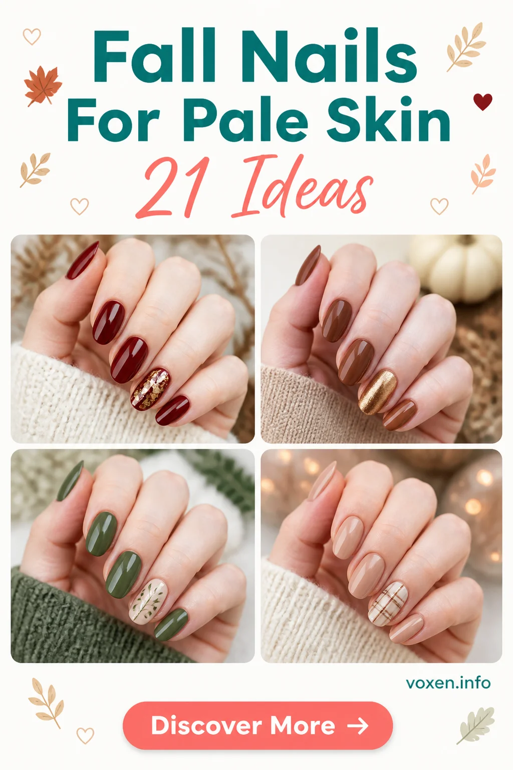 21 Fall Nails For Pale Skin 2026: Chic Autumn Manicure Ideas