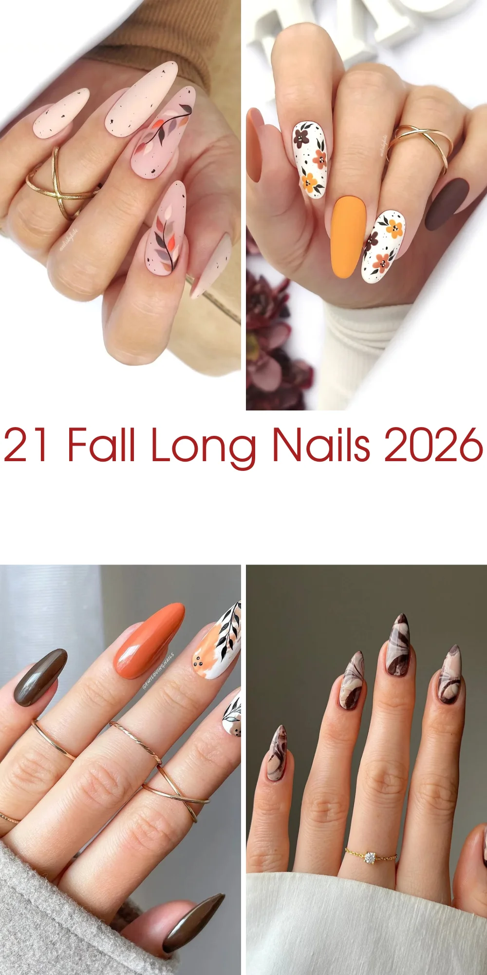 21 Fall Long Nails 2026: Gorgeous Ideas, Designs & Autumn Inspo
