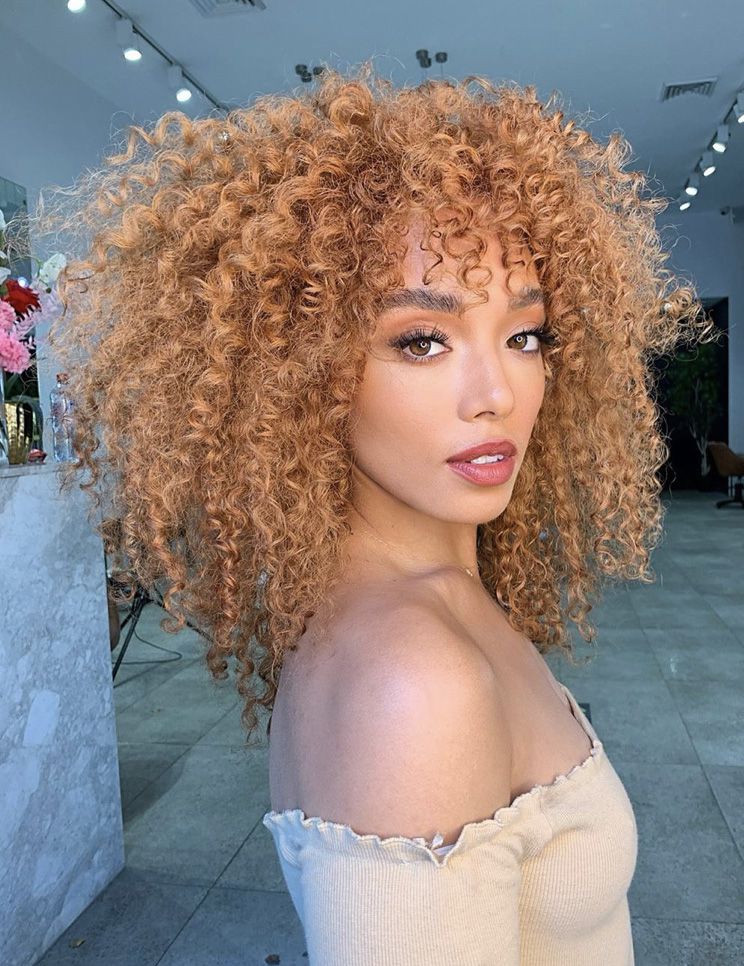 Deep Auburn Loose Curls — Winter Hair Colors for Curly Hair