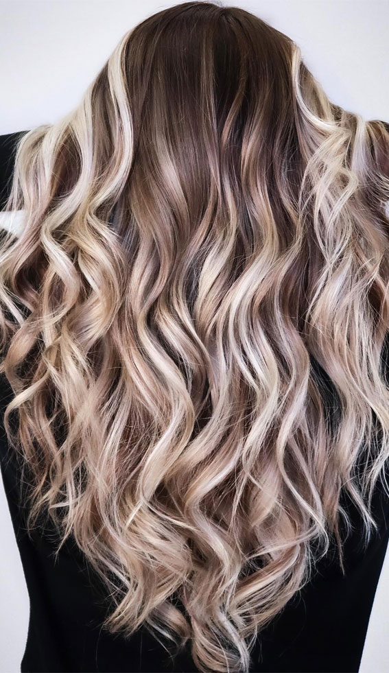 Dark Roots With Ash Blonde Balayage — Cool Winter Hair Colors