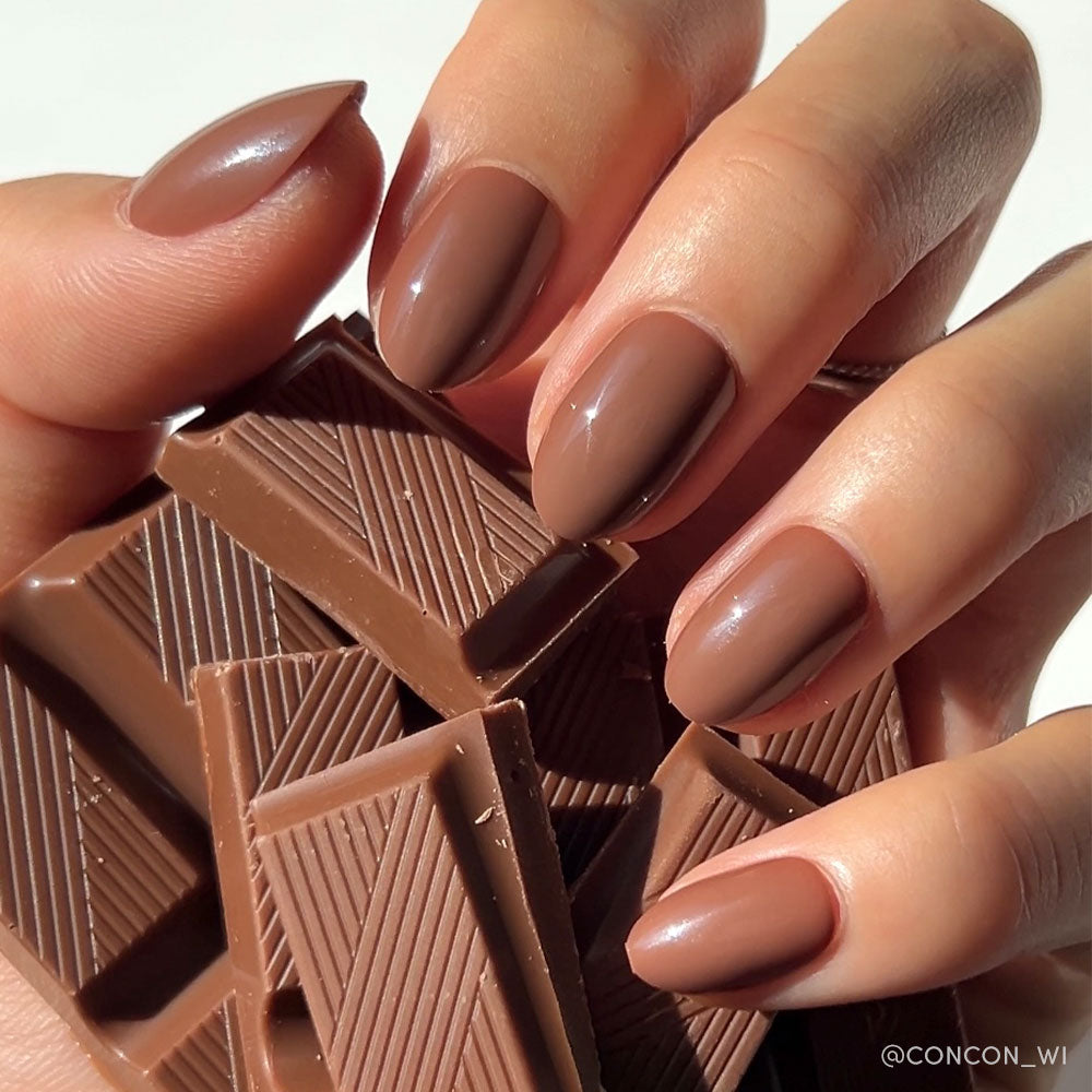 Milk Chocolate French Tip Nails Milk Chocolate French Tip Nails — Chocolate Brown Nails