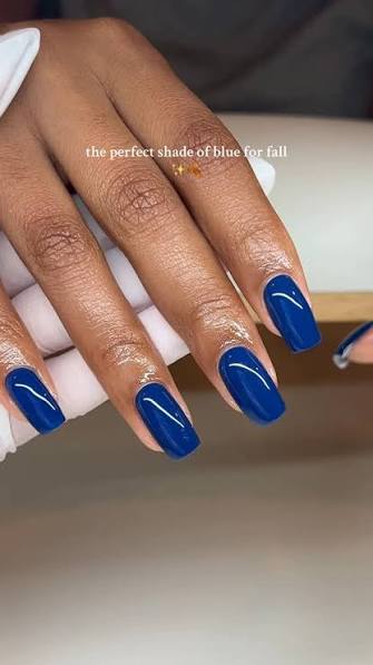 The kind of navy blue that you cant stop staring at 🌊💙, Color: Blue Lagoon DIVA 246 by @nailsxjatzirit_ , #dndgelpolish #bluenails #gelmanicure #winternails #nailsonfleek nails inspo holiday nails ...