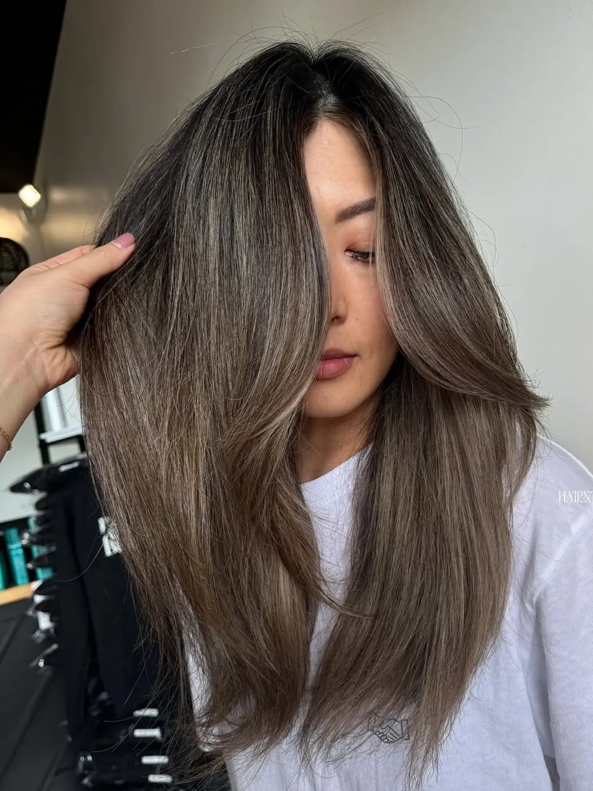 Dark Brown Base with Ash Brown Highlights — Ash Brown Hair