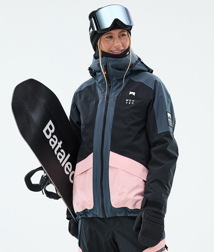 Montec Morpheus W Snowboard Jacket Women Metal Blue/Black/Soft Pink | Ridestore.com