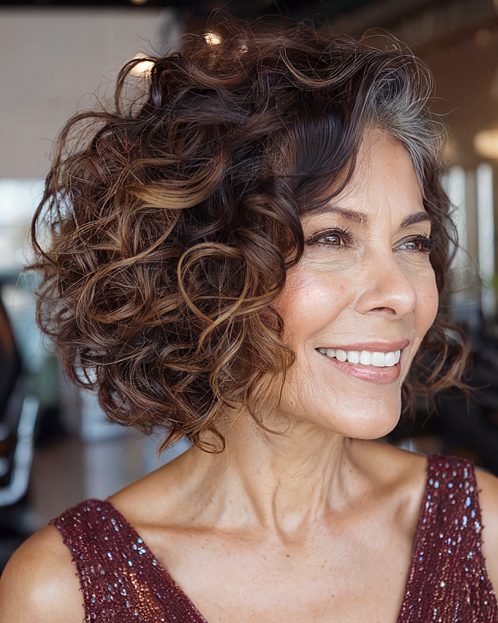 25 Voluminous Curly Hairstyles for Busy Women Over 50