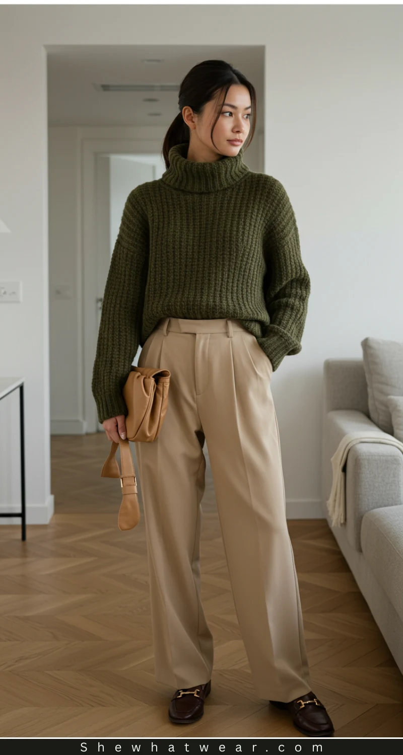 22 Chic Knitted Sweater Outfits to have a Stylish woman look