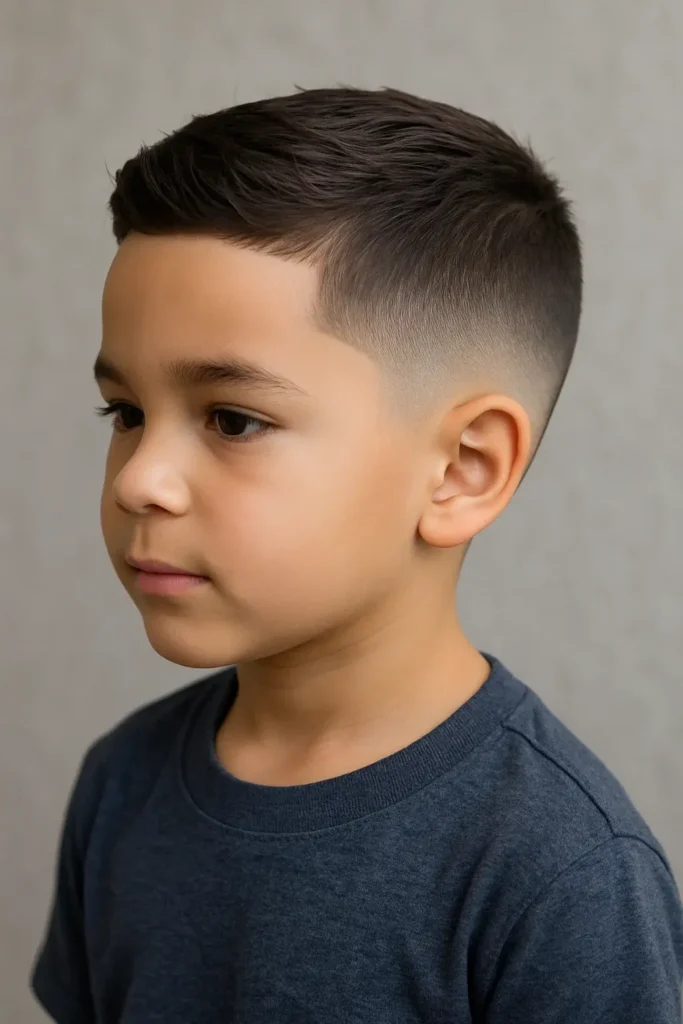 Short On Sides Medium On Top Low Fade With Textured Top Short On Sides Medium On Top Low Fade With Textured Top — Winter Haircuts for Boys