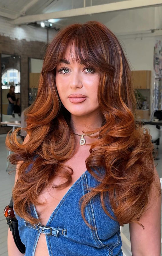 Fiery Auburn With Warm Copper Tones — Winter Auburn Hair Color