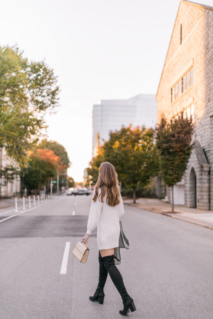 Textured Layers: Black Ankle Boots with Plum Wrap Dress and Plaid Vest — Black Boots Outfits