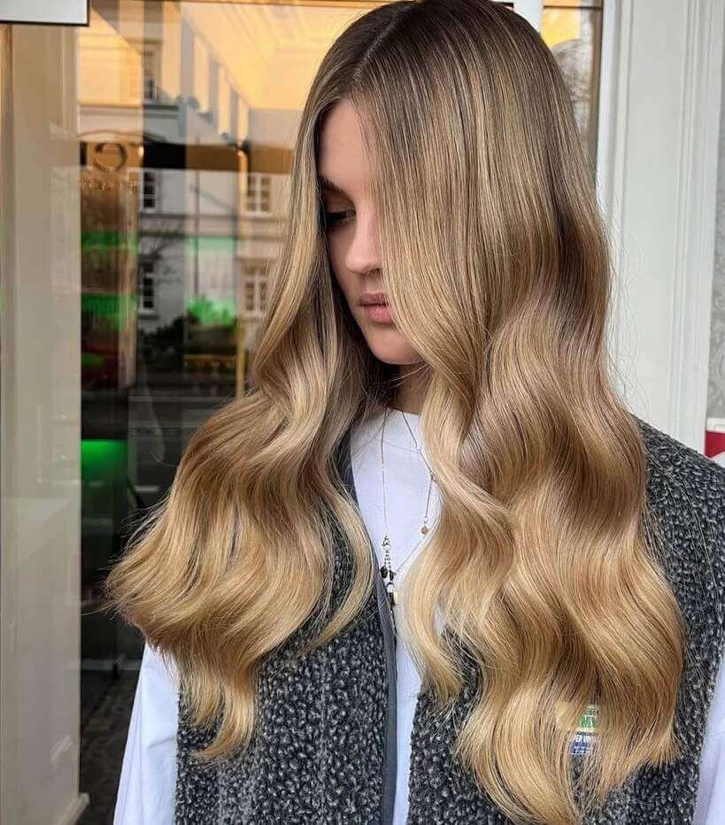 Rich Honey Blonde with Balayage Highlights Rich Honey Blonde with Balayage Highlights — Winter Hair Colors for Blondes