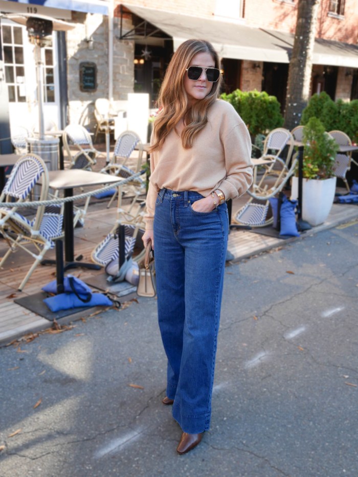 Classic Camel Sweater and High-Waisted Jeans Classic Camel Sweater and High-Waisted Jeans — Winter Outfits with Wide Leg Jeans