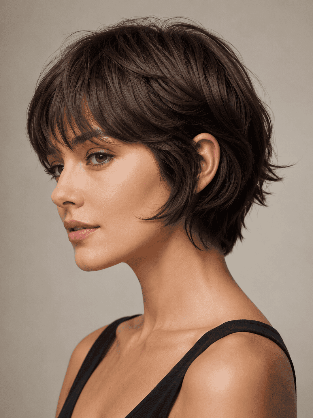 Textured Shag With Full Bangs Textured Shag With Full Bangs — Short Winter Haircuts