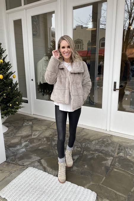 Faux Fur Jacket for Cozy Winter Style — Preppy Winter Outfits