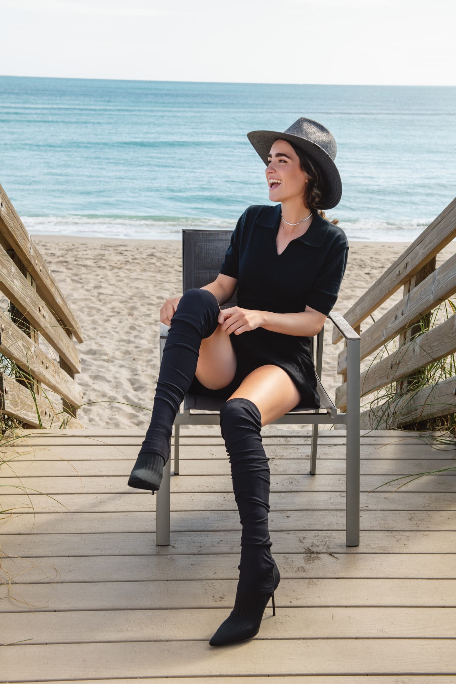 Sleek Black Thigh-High Leg Warmers for Evening Sleek Black Thigh-High Leg Warmers for Evening — Leg Warmers Outfits
