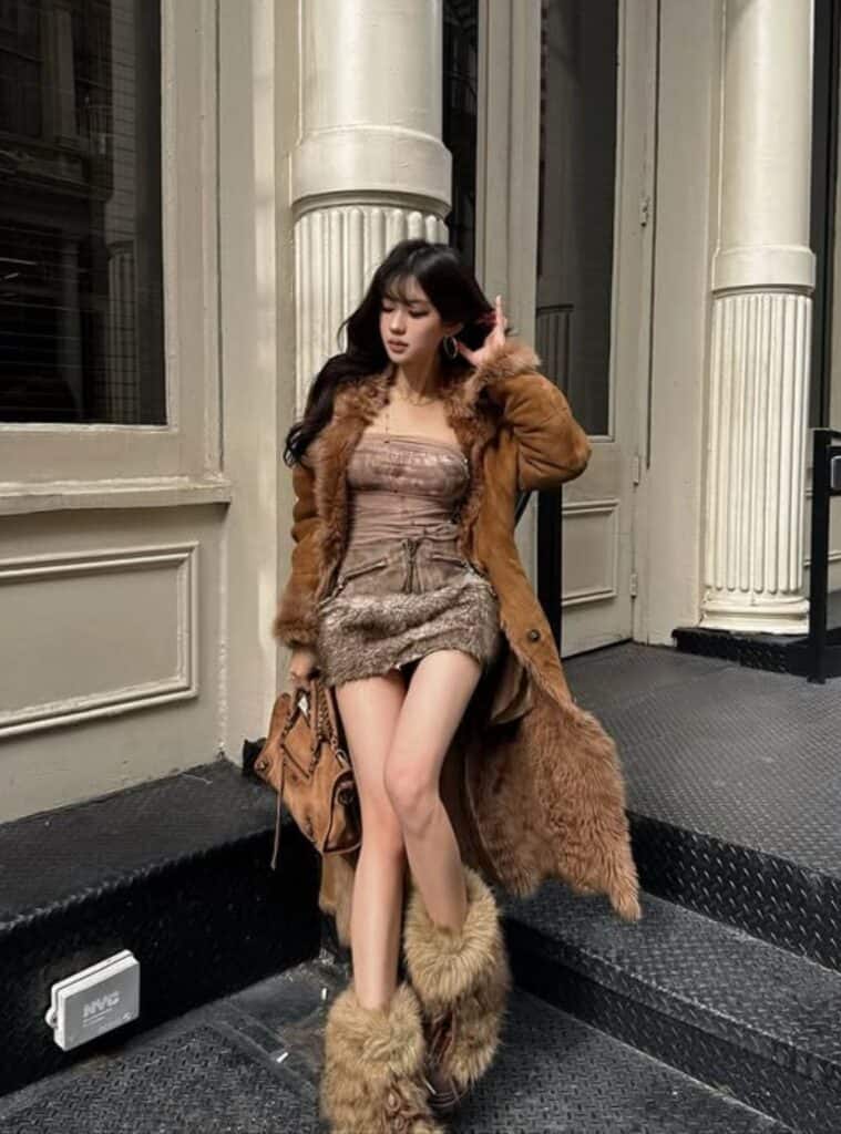 Luxurious Fur-Lined Coat and Matching Boots Luxurious Fur-Lined Coat and Matching Boots — Las Vegas Winter Outfits