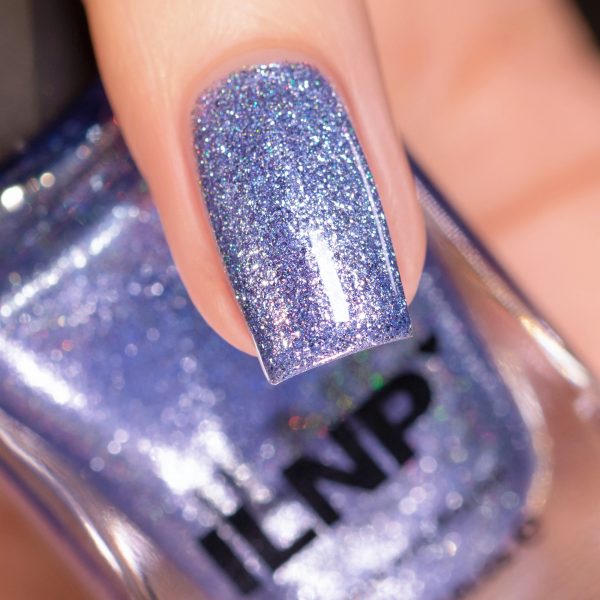 Pale Lavender Holographic Glitter Square Nails Pale Lavender Holographic Glitter Square Nails — Winter Purple Nails