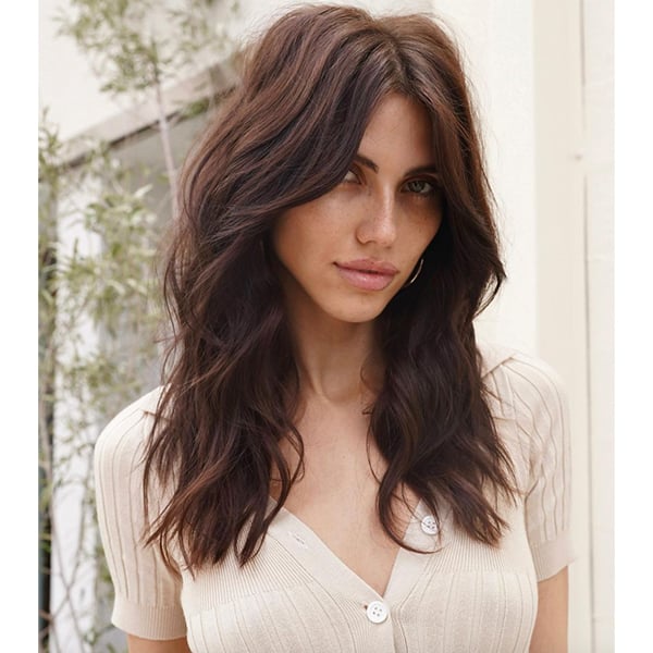 Layered Shag With Curtain Bangs Layered Shag With Curtain Bangs — Winter Layered Haircuts