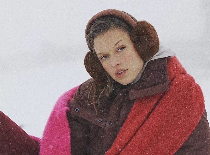 Pop of Color: Brown Earmuffs with Bright Scarf Pop of Color: Brown Earmuffs with Bright Scarf — Earmuffs Outfits
