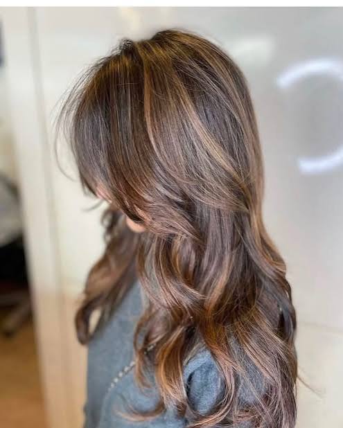 Dark Brown With Subtle Highlights Chin Bob With Blunt Bangs Dark Brown With Subtle Highlights Chin Bob With Blunt Bangs — Winter Haircuts for Wavy Hair