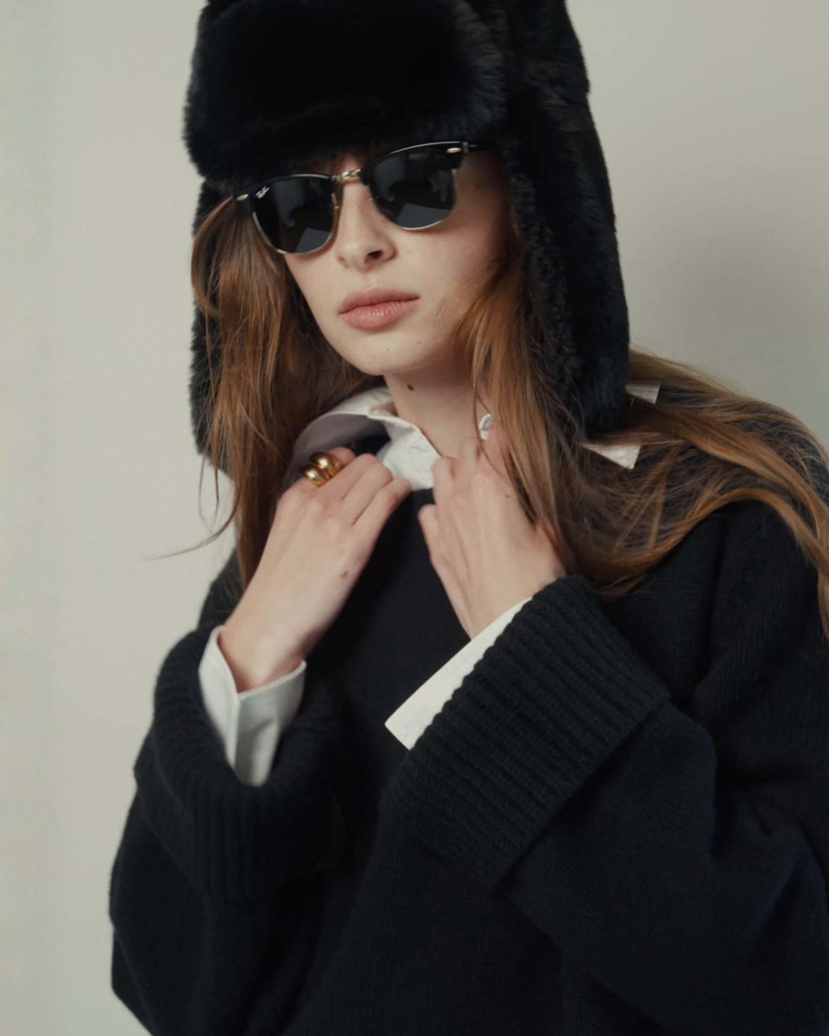 Casual Chic Outfit Idea — Fur Hat Outfits