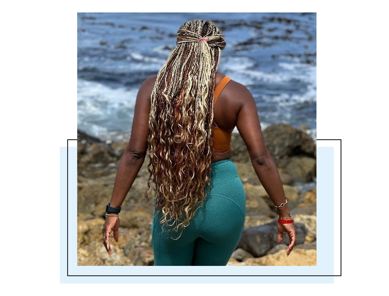Micro Braids With Blonde Highlights — Winter Braid Colors for Black Women