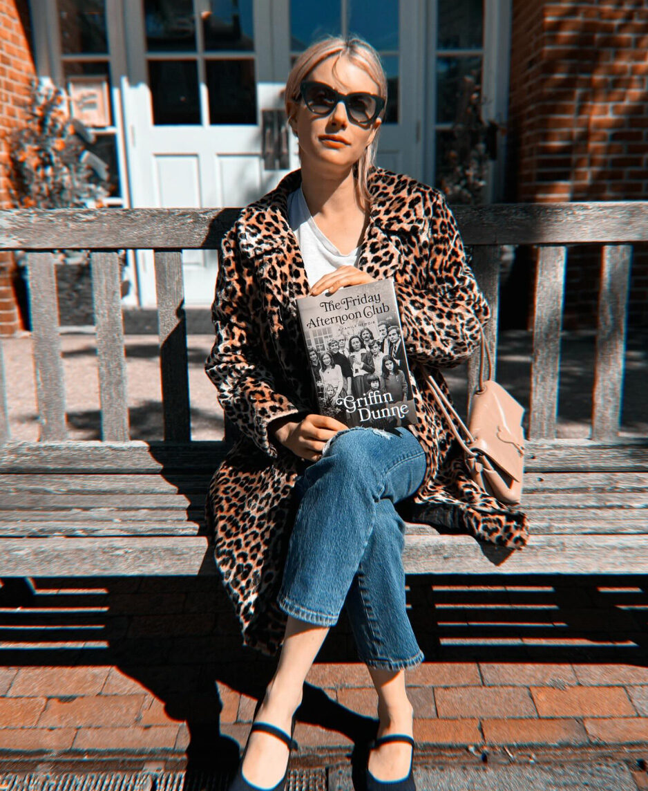 Casual Leopard Coat with White Tee, Blue Jeans, and Ballet Flats Casual Leopard Coat with White Tee, Blue Jeans, and Ballet Flats — Leopard Coat Outfits