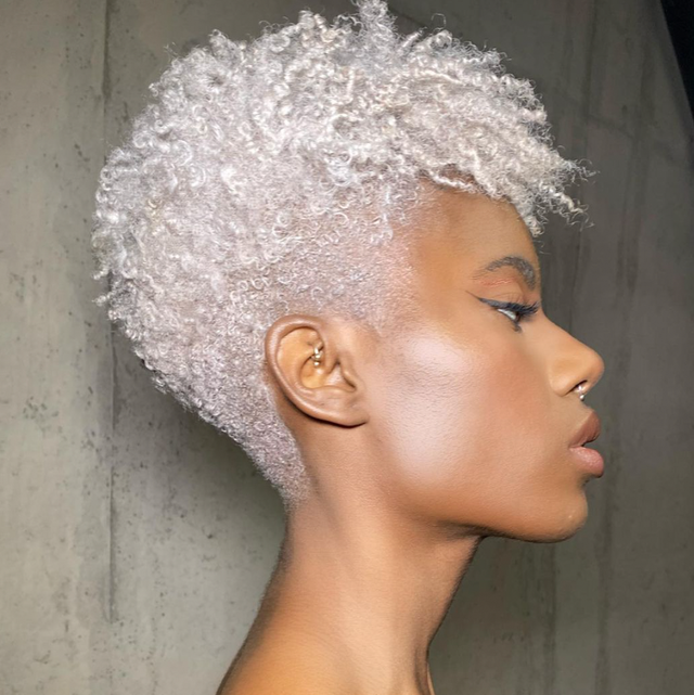 Ash Blonde Short Textured — Winter Hair Colors for Curly Hair