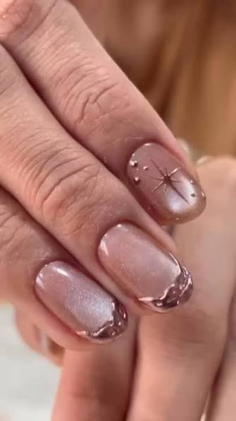 Ombre Pearl Stiletto Nails Ombre Pearl Stiletto Nails — classy simple nail designs