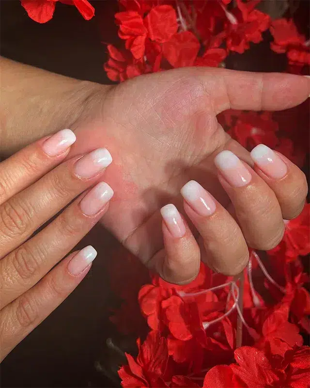 Classic French Tip Short Square Nails Classic French Tip Short Square Nails — easy nail designs