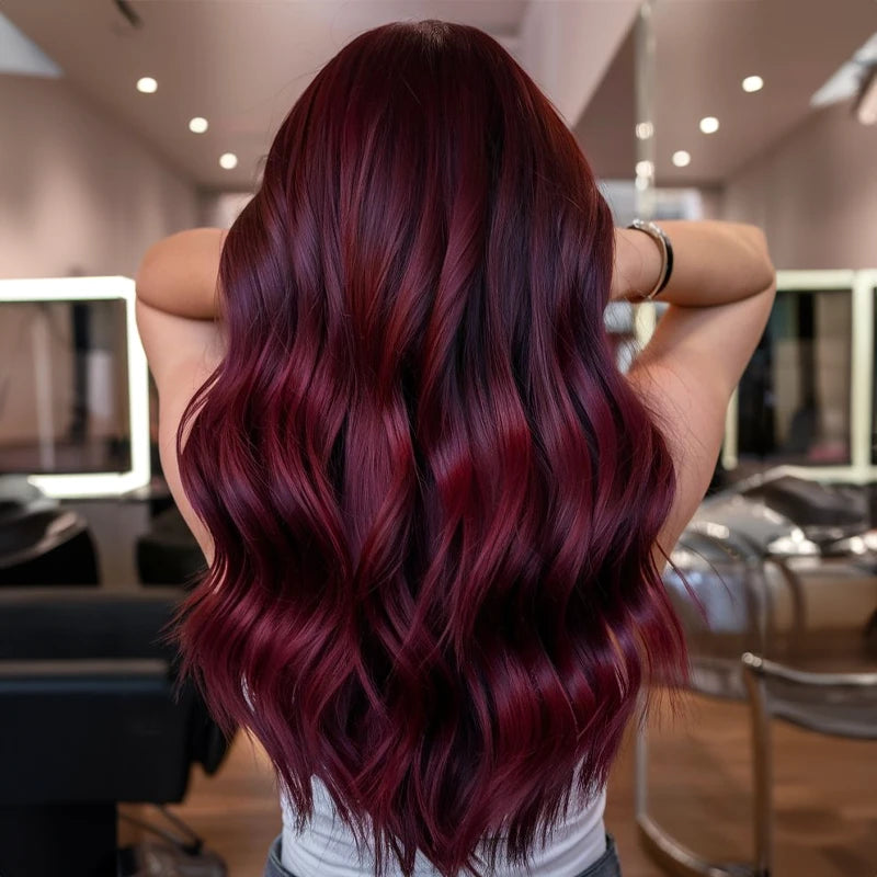 Deep Burgundy with Red Undertones — Winter Hair Colors for Pale Skin