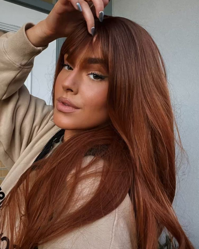 Medium Copper With Darker Undertones Medium Copper With Darker Undertones — Winter Copper Hair Color