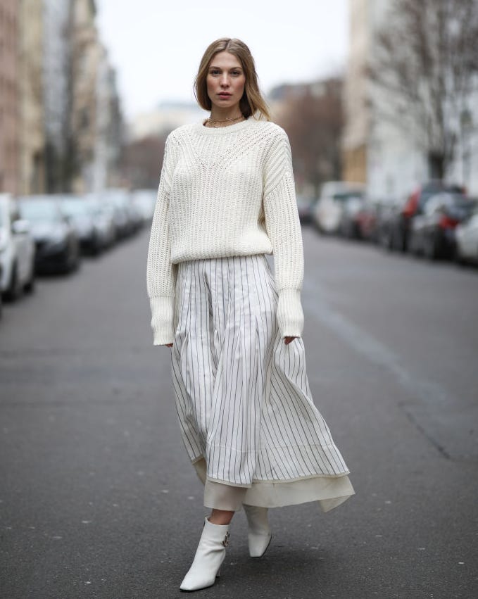 Textural Depth: Sheer Underlayer with Cable-Knit Textural Depth: Sheer Underlayer with Cable-Knit — Winter Layering Outfits