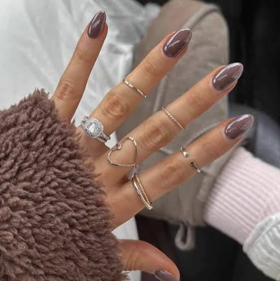 Deep Burgundy and Brown Gradient Nails Deep Burgundy and Brown Gradient Nails — Fall to Winter Nails