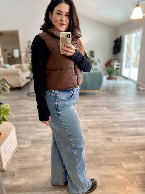 Puffer Vest Layering for a Practical Winter Look Puffer Vest Layering for a Practical Winter Look — Winter Outfits with Wide Leg Jeans