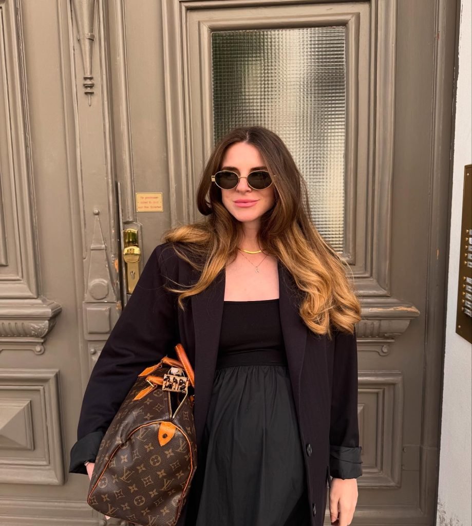 Monochromatic Black Maternity Outfit — Winter Maternity Outfits