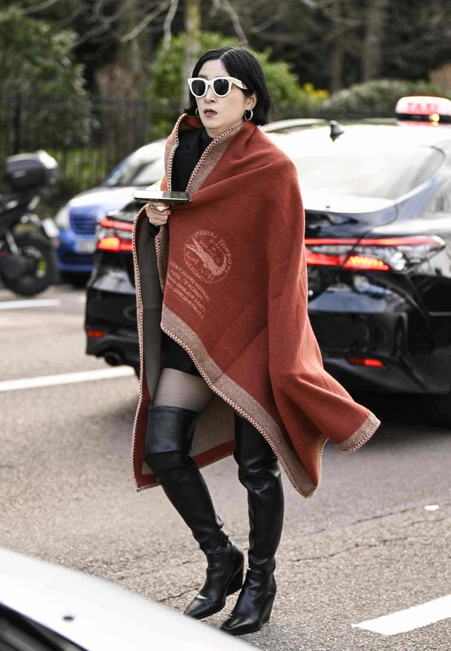 Classic Trench with a Patterned Silk Scarf Accent Classic Trench with a Patterned Silk Scarf Accent — Scarf Outfits