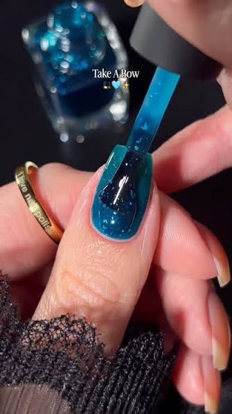 Long Square Blue French Tips with Accents Long Square Blue French Tips with Accents — blue nail inspo