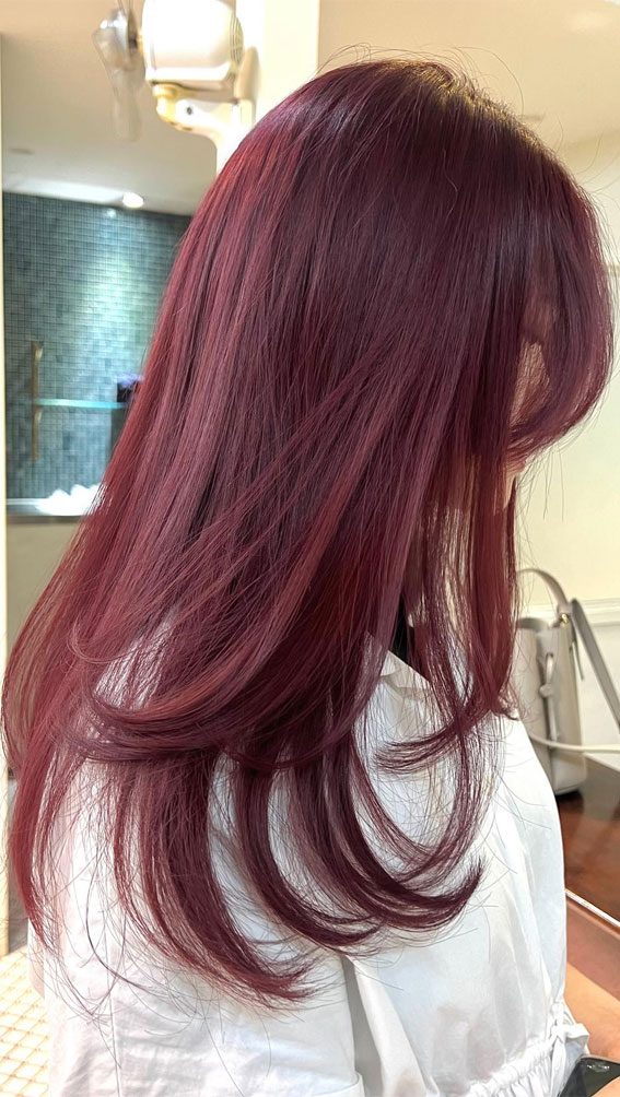 Deep Mulled Wine Red Deep Mulled Wine Red — Winter Red Hair Colors