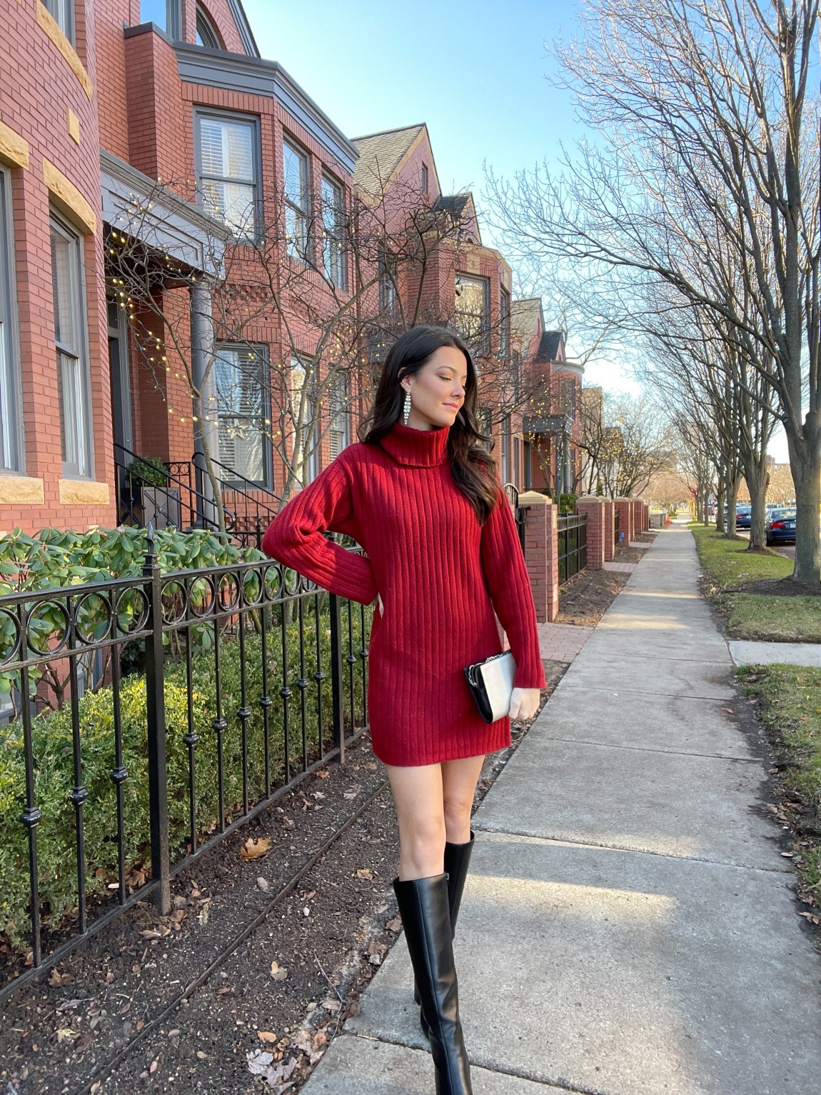 Festive Red Sweater Dress for a Bold Winter Statement Festive Red Sweater Dress for a Bold Winter Statement — Winter Outfits