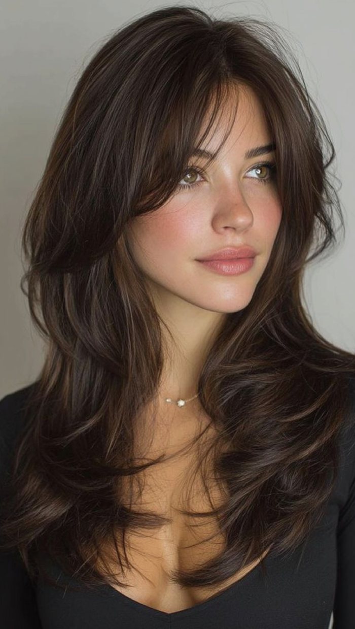 Espresso Blowout With Layers Espresso Blowout With Layers — Espresso Brown Hair
