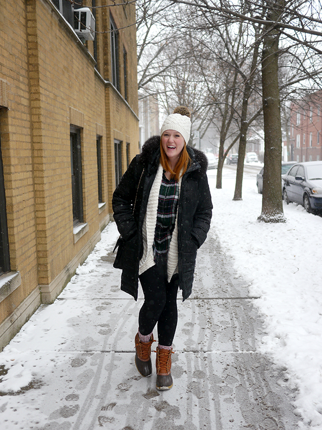 Plaid Shirt and Puffer Combo Plaid Shirt and Puffer Combo — Chicago Winter Outfits