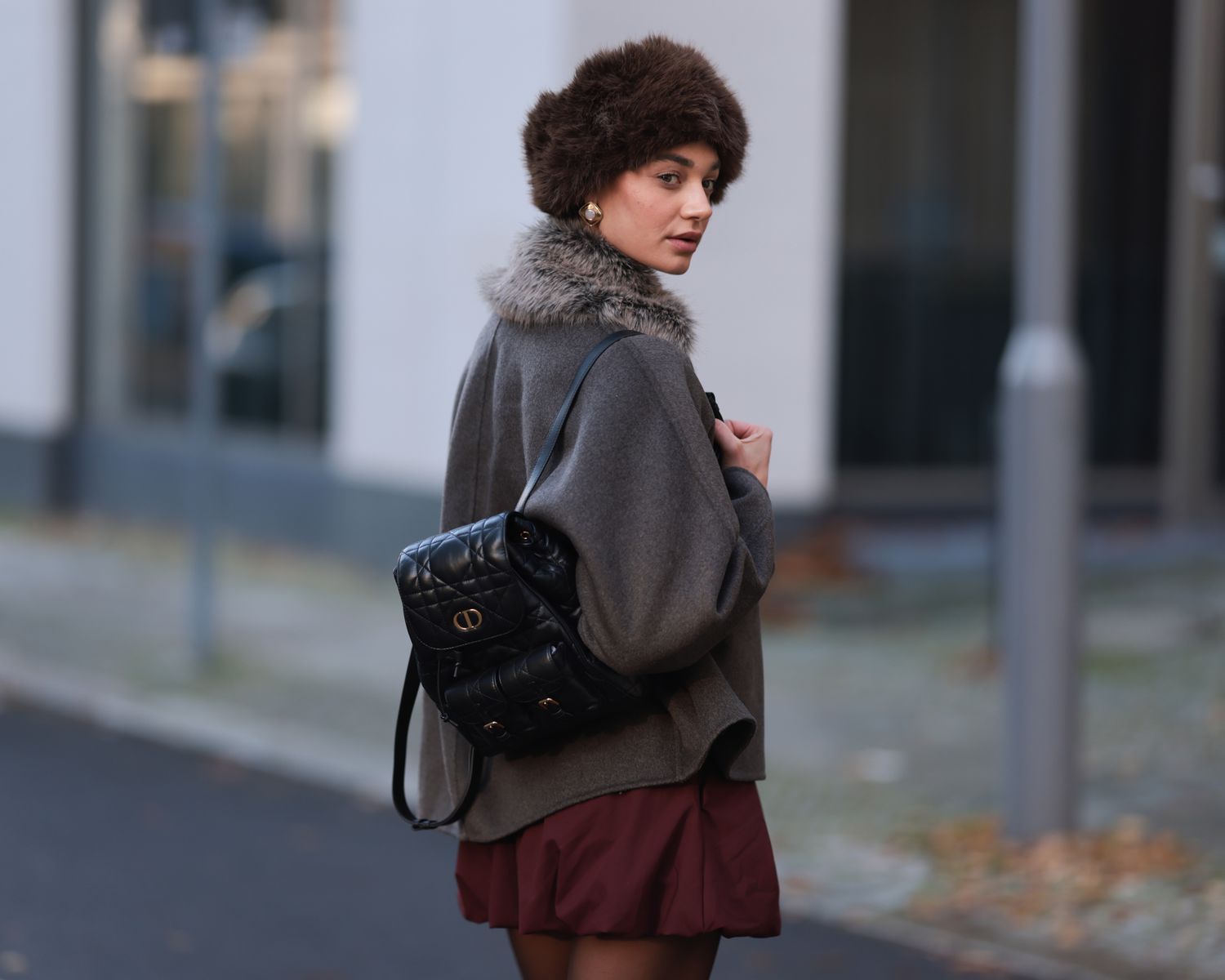 Casual Outing Outfit Idea — Fur Hat Outfits