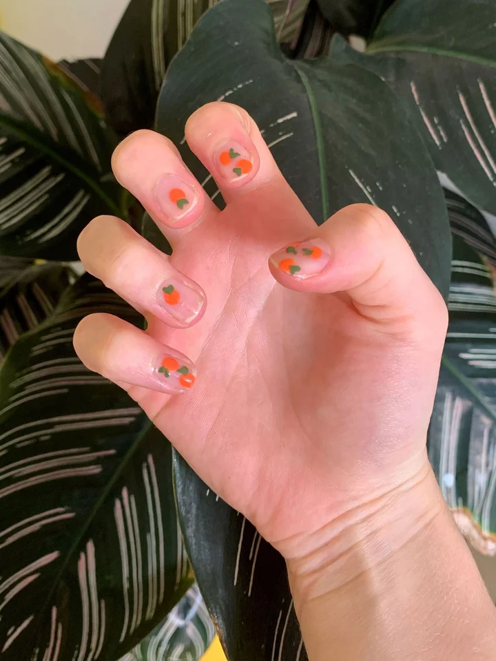 Carrot Short Square Nails Carrot Short Square Nails — easy nail designs
