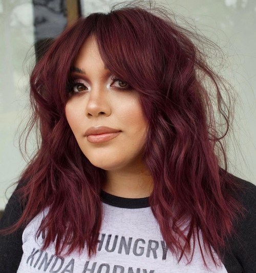 Mid-Back Dark Red With Cherry Undertones Mid-Back Dark Red With Cherry Undertones — Winter Red Hair Colors