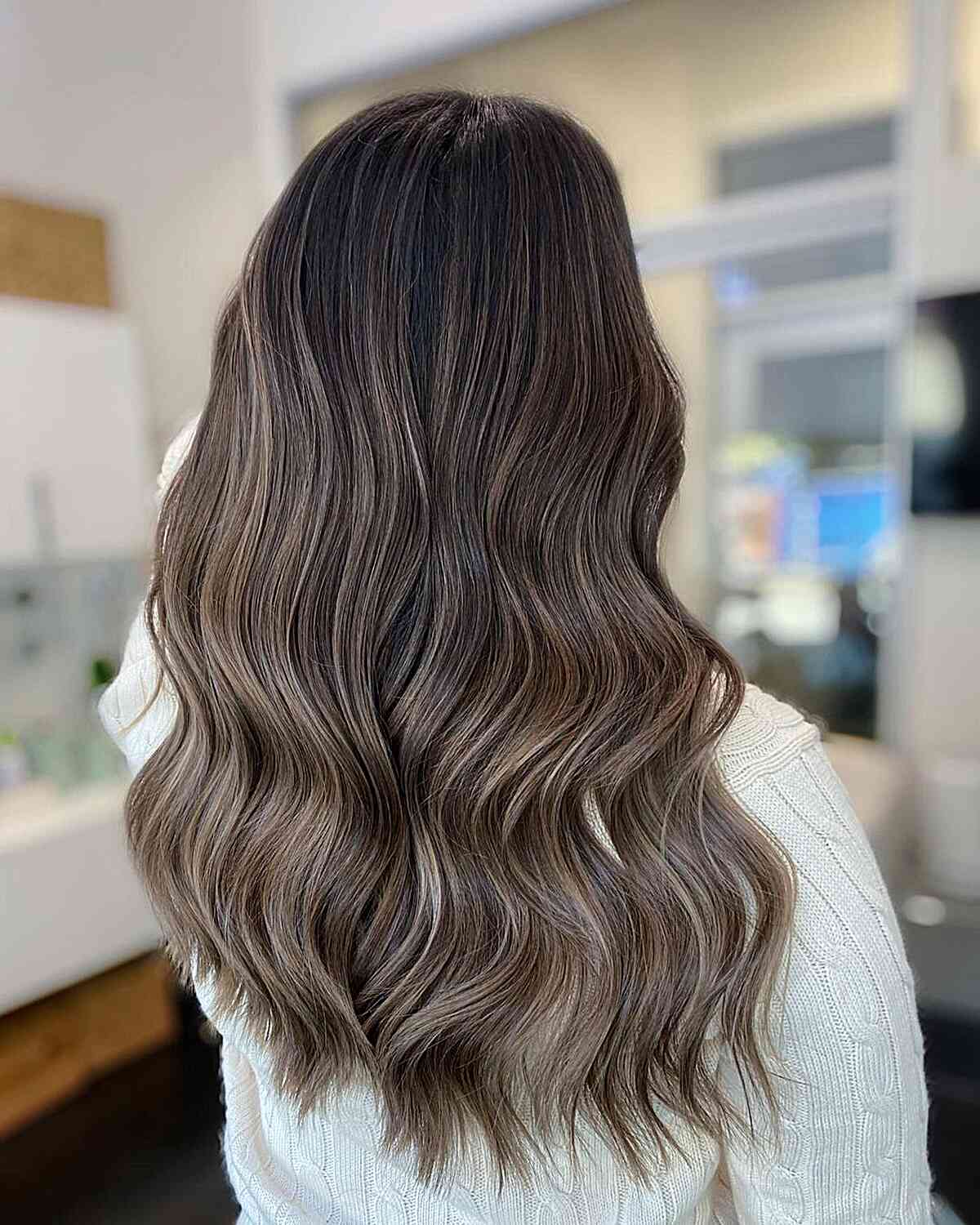 Rich Ash Brown Balayage for Volume — Ash Brown Hair