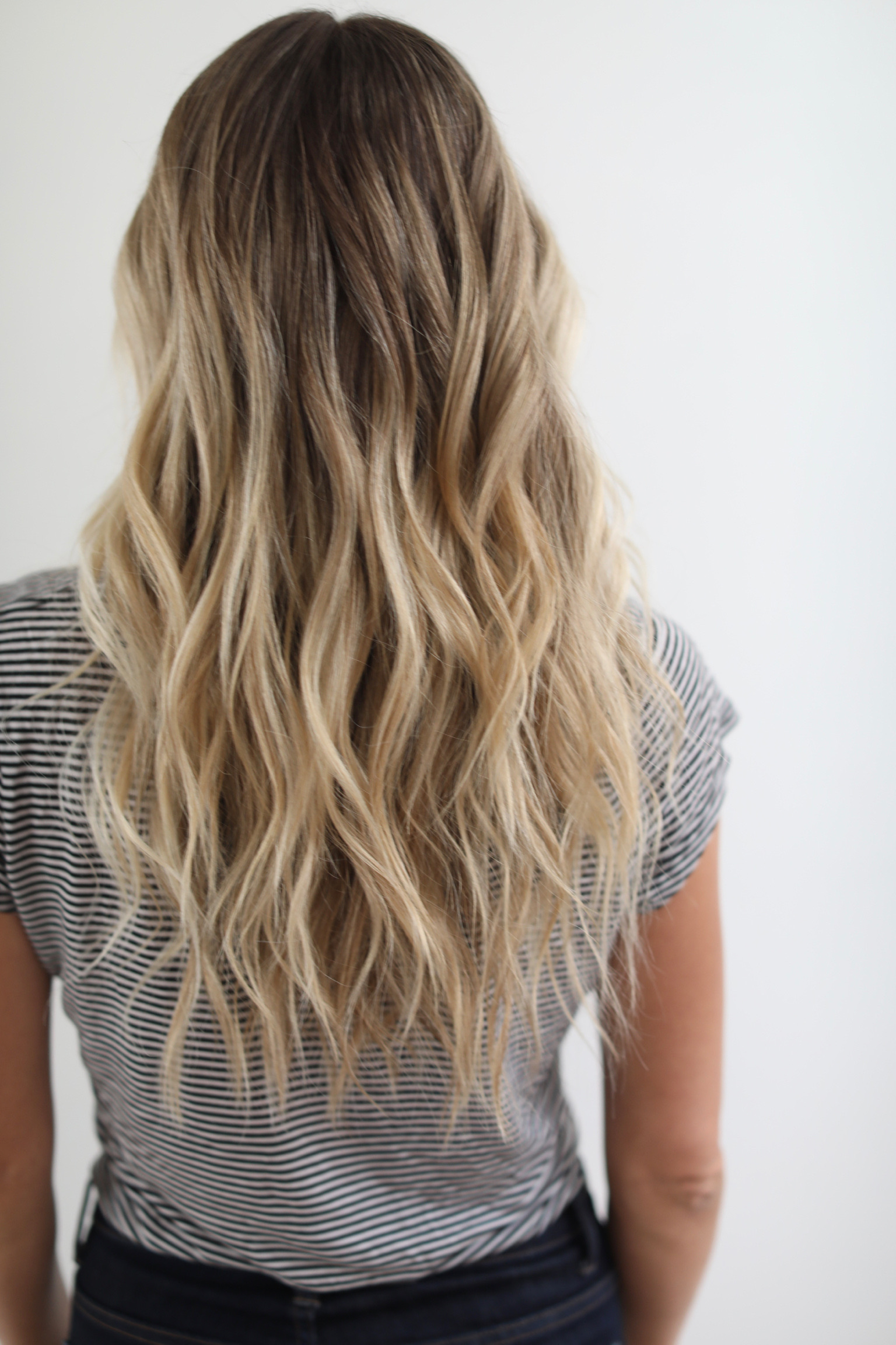 Mid-Back Ash Blonde Highlights on Darker Blonde — Winter Highlights