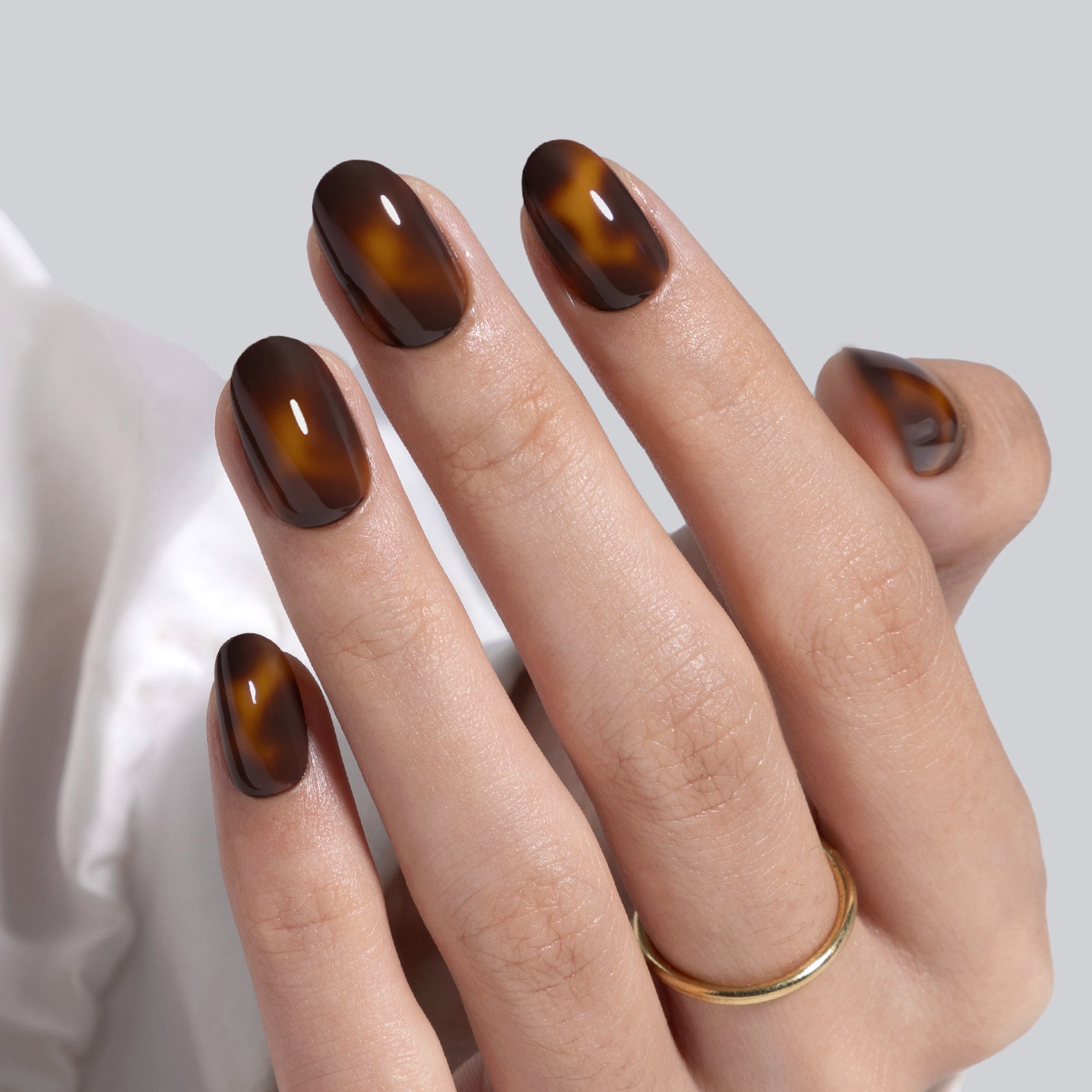 Tortoiseshell Pattern Visual Idea Tortoiseshell Pattern Visual Idea — Winter Oval Nails