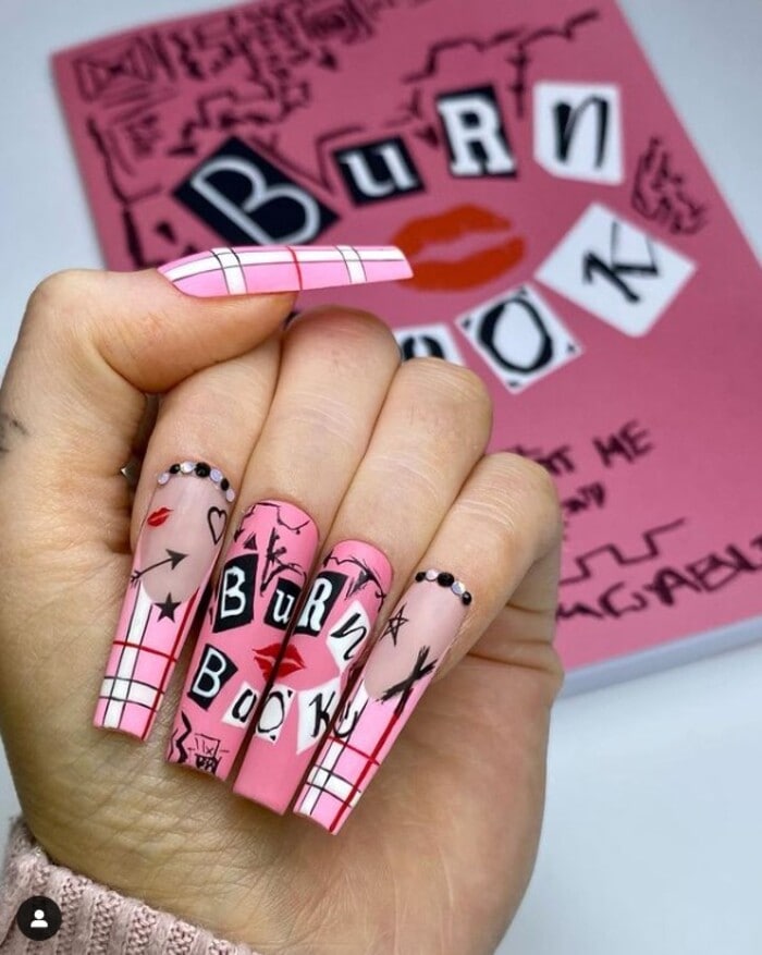 Plaid Glitter Rhinestone Coffin Nails Plaid Glitter Rhinestone Coffin Nails — coffin nail designs